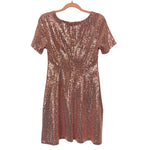 Connected Apparel x Lawrence Zarian Rose Gold Sequin Fit and Flare Cocktail Dress NWT- Size 2P (sold out online)