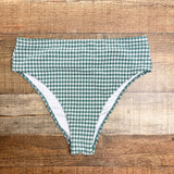 Shade & Shore x Target Sage Gingham High Leg Extra Cheeky High Waist Bikini Bottoms NWT- Size S (we have matching top)