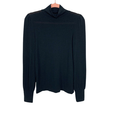 J Crew Black Mock Neck Top- Size XS