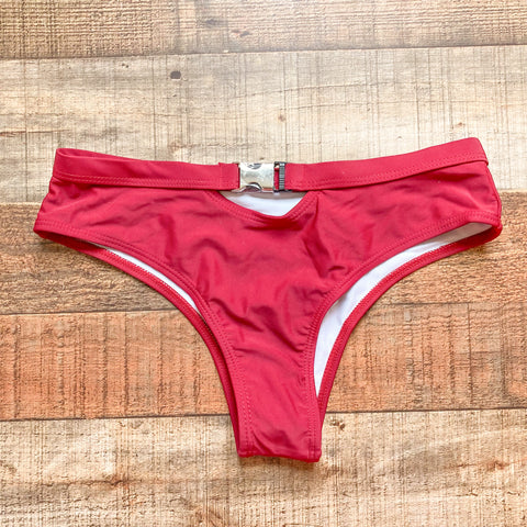 Gym Groupie Red Bikini Bottoms with Buckle NWOT- Size S (we have matching top)
