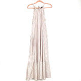 GiGio Purple and White Striped Maxi Dress- Size M (see notes)