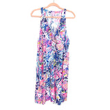 Lilly Pulitzer Front Ruffle Blues/Pinks Dress- Size XL