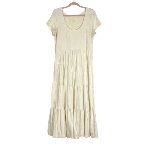 anthropologie cream dress Anthropologie Raga Triangle top gorgeous embroidered cream maxi Sz S Dress
