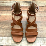 Time And Tru Cognac Chunky Heel Sandal- Size 9 (Great Condition)