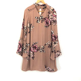 Blu Pepper Choker Floral Bell Sleeve Dress- Size S