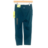 All In Motion Teal Sculpted Linear High-Rise Capri Mesh Detail Leggings NWT- Size S (Inseam 20”)