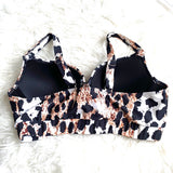 Chicsoul Animal Print Bikini Top- Size XL (TOP ONLY)
