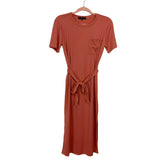 Gibsonlook Burnt Orange Belted Midi Dress- Size XXS