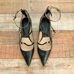 Zara Woman Black Buckle Shoes- Size 38