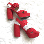 Circus by Sam Edelman Red Block Heels- Size 7