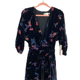 Eliza J Velvet Floral Faux Wrap Dress NWT- Size 14