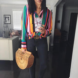 Who What Wear Multicolor Stripe Button Up Top- Size XS