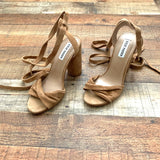 Steve Madden Tan Suede Like Clary Tie Sandals- Size 8.5