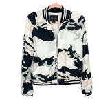 Sanctuary Pink and Blues Camo Print Bomber Jacket- Size XS