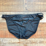 Swimsuits for All Black Side Cutout Bikini Bottoms- Size 16