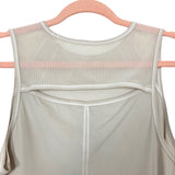 Lululemon Tan Mesh Back Cut Out Tank- Size ~6 (see notes)