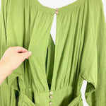 Free People Green Tie Back Mini Dress- Size M (sold out online)