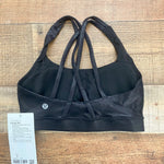 Lululemon Black Shiny Energy Padded Sports Bra NWT- Size 4