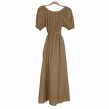 Petal + Pup Khaki Criss Cross Open Back Midi Dress NWT- Size US 2