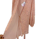 Buddy Love Pink Sequins Wrap Dress NWT- Size S