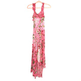 No Brand Pink Floral Hi-Low Dress- Size M