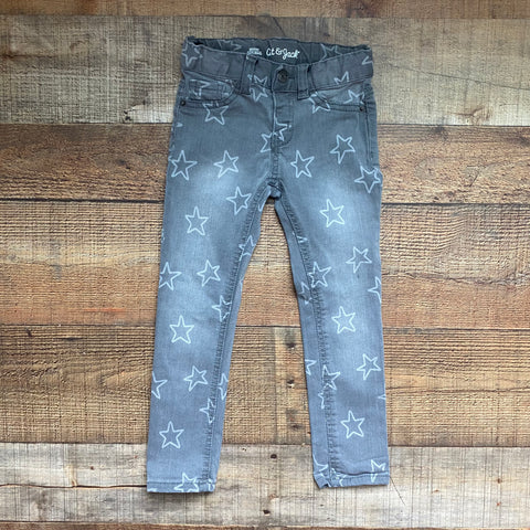 Cat & Jack Grey with White Stars Denim Pants- Size 4T