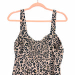 Sanctuary Animal Print Front Slit Midi Dress NWT- Size 8