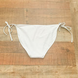 Xhilaration White Side Strap Bikini Bottoms- Size L (Bottoms Only)