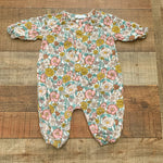 Angel Dear Floral Snap Front Jumpsuit- Size 0-3M