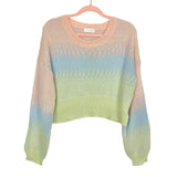 Vestique Pastel Ombre Up in the Clouds Cropped Sweater NWT- Size M (sold out online)