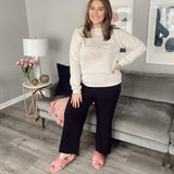 BP Mauve Sophie Criss Cross Faux Fur Plush Slipper- Size XL (11-12)