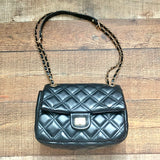 No Brand Black Vegan Leather Gold Chain Crossbody
