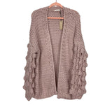 Amaryllis Blush Pink Chunky Knit Bubble Cardigan NWT- Size XL/1X