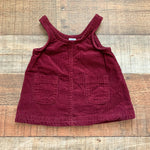 Old Navy Corduroy Burgundy Jumper Dress- Size 0-3M