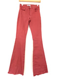 O2 Denim Fray Hem Flare Mauve Jeans- Size 25 (Inseam 34”)