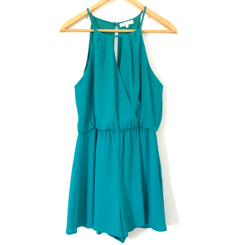 Vestique Green/Blue Halter Romper- Size M