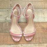 Gianni Bini Pink Velvet Sandals- Size 6.5
