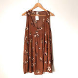 I Joah Burnt Orange Floral Babydoll Tunic Top NWT- Size S