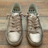 Dolce Vita Metallic Gold Zalen Lace Up Slip On Sneaker- Size 7