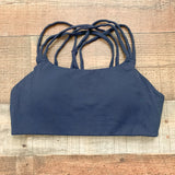 Athleta Navy Blue Criss Cross Back Padded Sports Bra- Size S