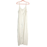 Ryllace White with Tan Striped Side Slit Dress- Size 1X