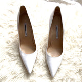 Manolo Blahnik White Pointed Stiletto Heels-Size 41 (US 10)