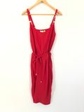 Amanda Uprichard Red Spaghetti Strap Dress- Size L