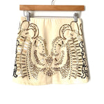 Vici Cream Sequin Mini Skirt- Size S