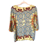 Joyous & Free Beaded Pattern Dolman Style Top- Size XS