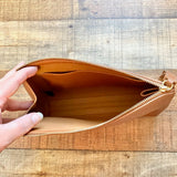 Cuyana Camel Zipper Wristlet Clutch