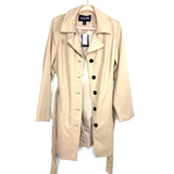 Land's End Swiss Milk Water Resistance Button Up Belted Jacket NWT- Size 14