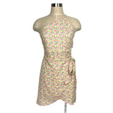 Forever 21 Cream Floral Print One Shoulder Wrap Dress NWT- Size S