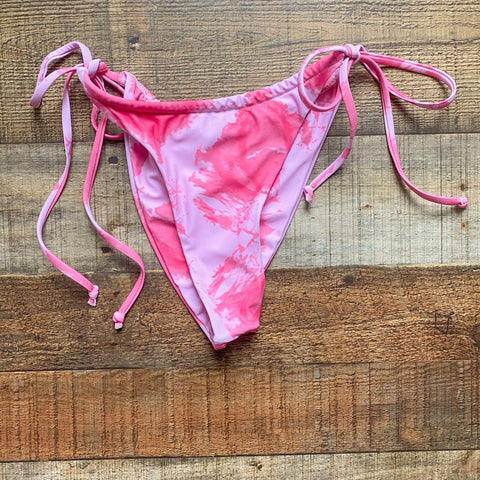 No Brand Pink String Bikini Bottoms- Size S