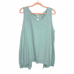 Dylan Light Blue Sleeveless Back Tie Top NWT- Size XL